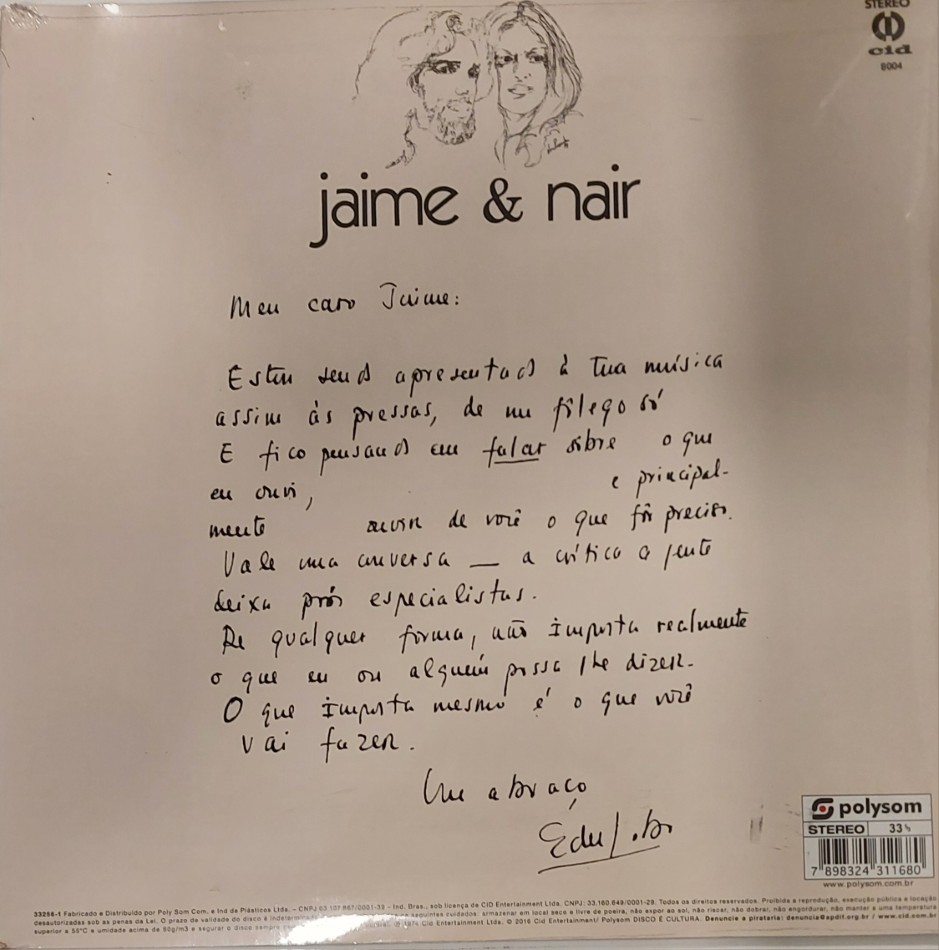 Jaime Alem & Nair De Cã¢ndia - Álbum : Jaime & Nair - Imagem 3