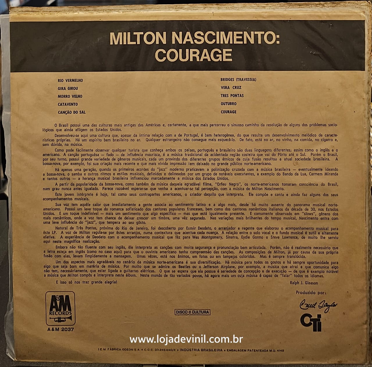 Milton Nascimento – Courage - Imagem 2
