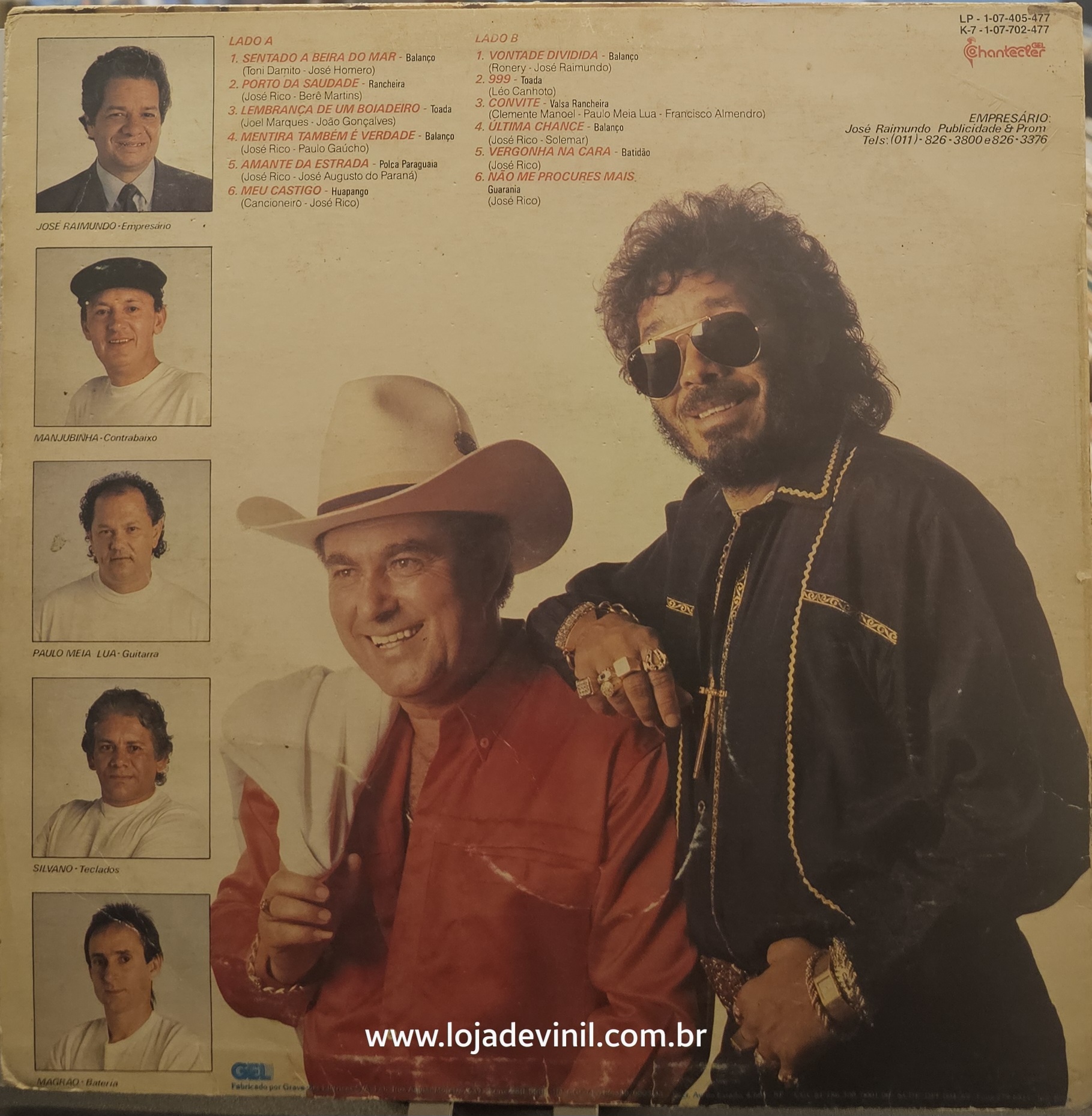 Milionário & José Rico – Vol. 20 - Vontade Dividida - Imagem 2